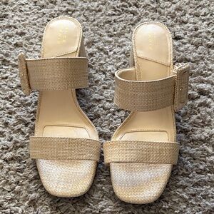 Alex Marie Textured Tan Mules